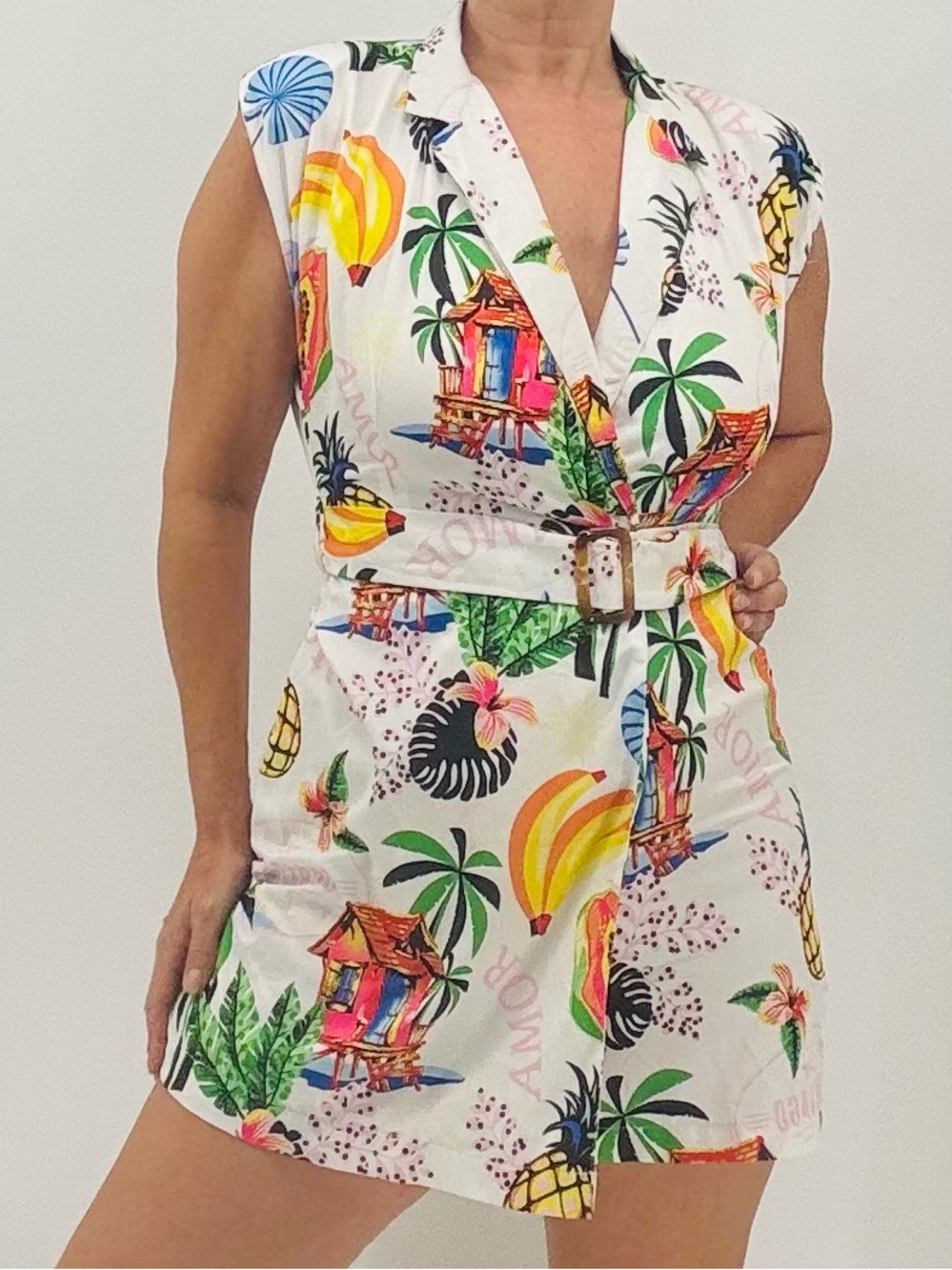 Us Together Retro 70s Resortwear Vacation Cruise Boho Sun Summer Romper